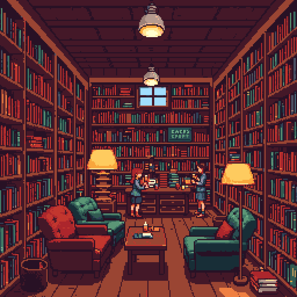 Cozy pixel art books...-346749-0