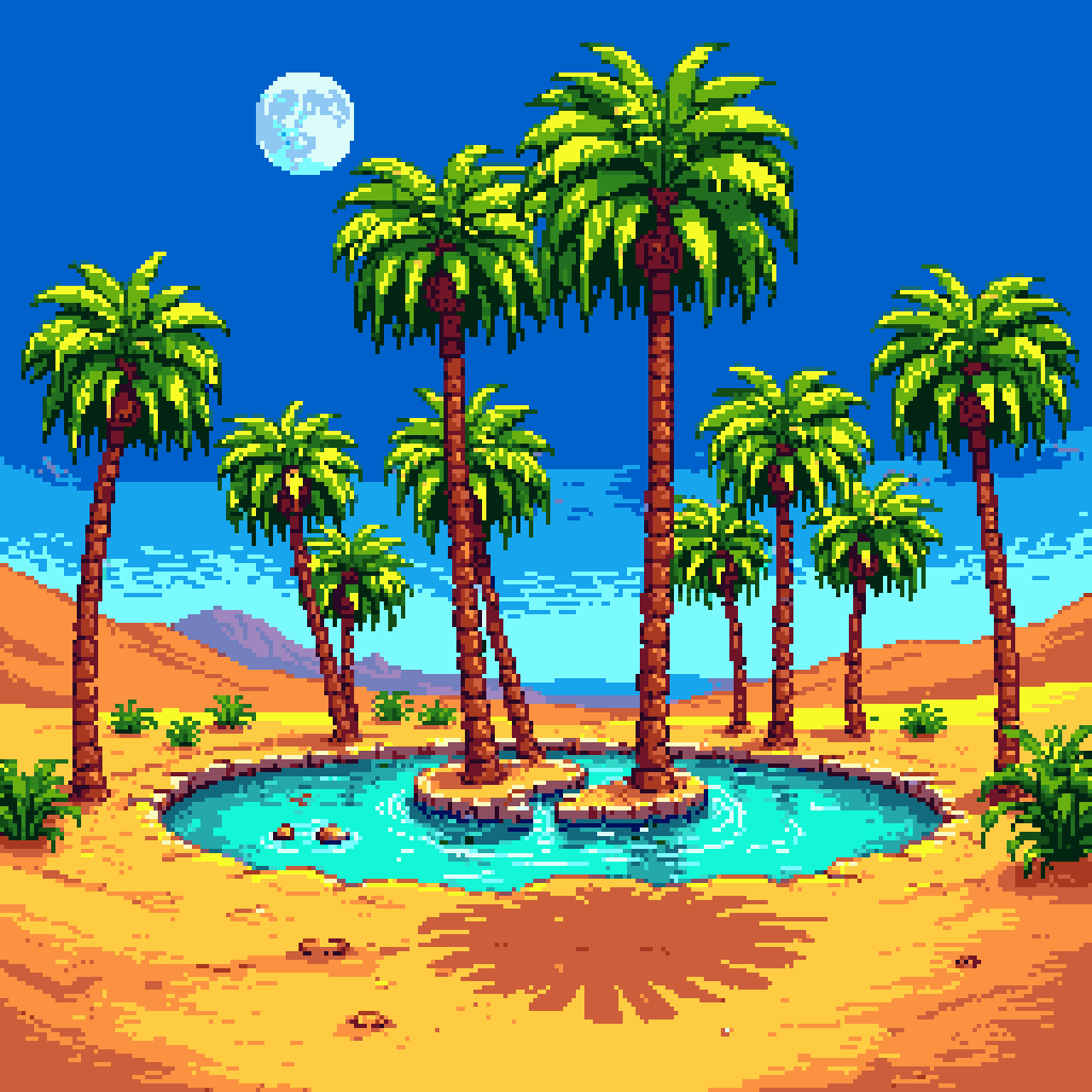 Desert oasis with pa...-645466-0
