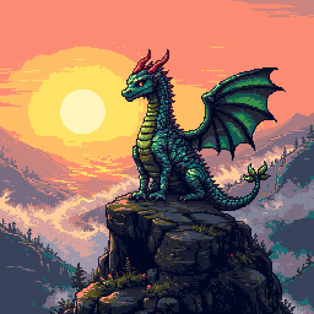 Majestic pixel drago...-316450-0