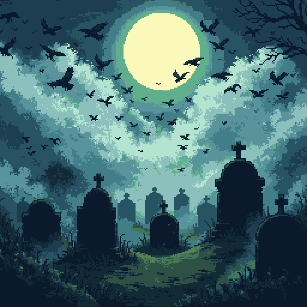 Spooky graveyard sce...-603439-0
