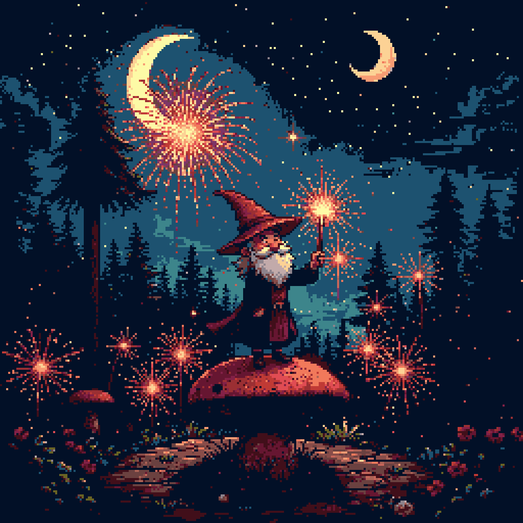 Tiny wizard casting ...-135072-0