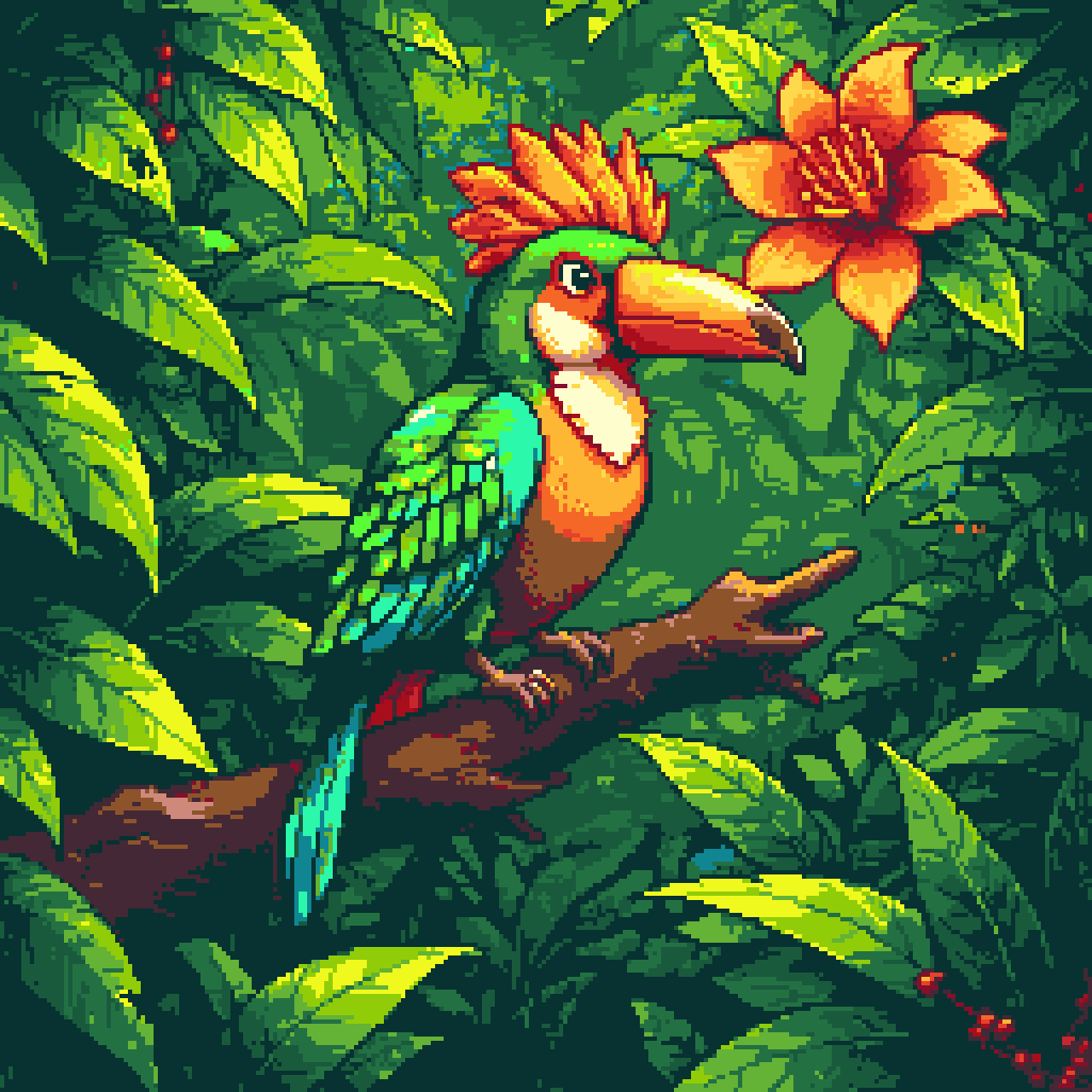 Vibrant pixelated tr...-795166-0